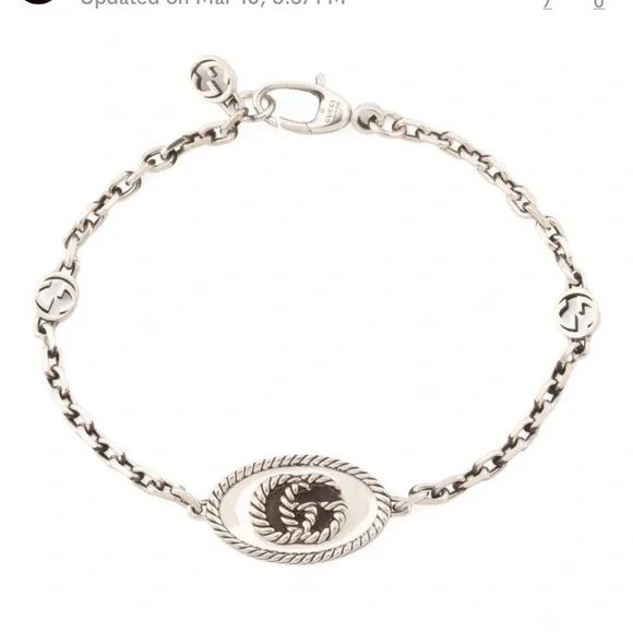 Gucci Sterling Silver Marmot Bracelet